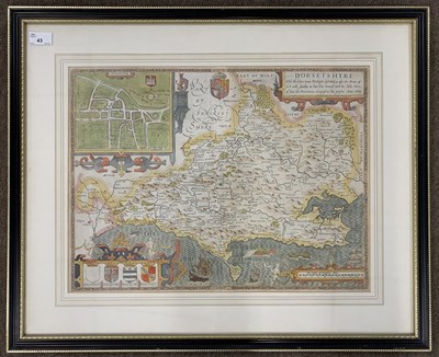 Lot 43 - John Speed (1552-1629), Dorset, handcoloured...
