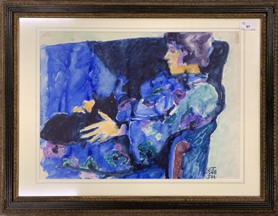 Lot 57 - John Hopwood (British, b.1942), Seated lady...
