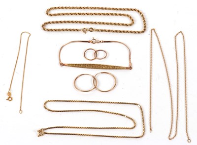 Lot 49 - A mixed lot of variously marked 9ct/9kt...