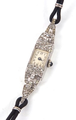 Lot 134 - An early 20th century silver and white paste...