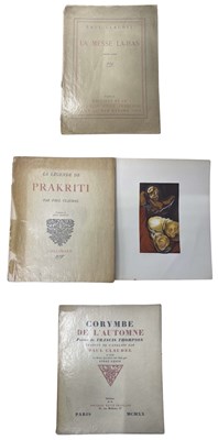 Lot 598 - PAUL CLAUDEL: 3 TITLES: LA LEGENDE DE PRAKRITI...