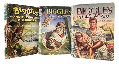 Lot 21 - W E JOHNS: 3 titles: BIGGLES AND THE MISSING...