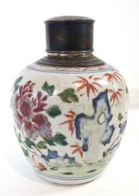 Lot 253 - A Chinese jar with polychrome decoration with...