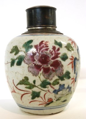 Lot 253 - A Chinese jar with polychrome decoration with...