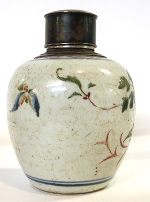 Lot 253 - A Chinese jar with polychrome decoration with...