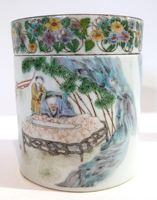 Lot 258 - A 19th Century Chinese porcelain jar and cover,...