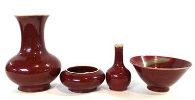 Lot 263 - Group of four Chinese flambe wares comprising...