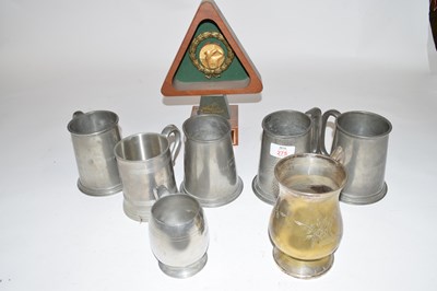 Lot 275 - Collection of seven various pewter and silver...