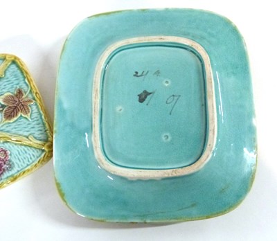 Lot 328 - A Maiolica dish and cover, decorated in relief...
