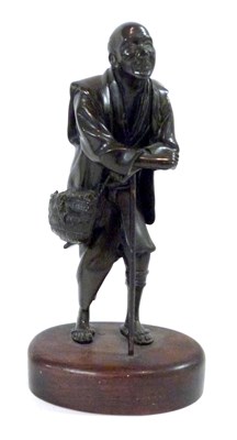 Lot 302 - A bronze model of an Oriental, probably...