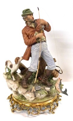 Lot 350 - A large Capodimonte style figure of a...