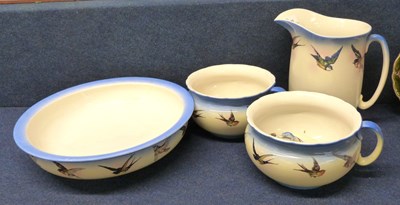 Lot 355 - A Victorian jug and basin set together with...