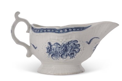 Lot 85 - A large Worcester sauce boat circa 1770 with...