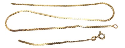 Lot 94a - A Modern yellow metal necklace with s-shaped...
