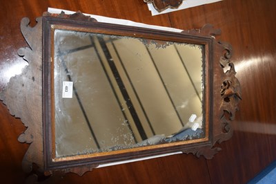 Lot 483 - Georgian fretwork framed wall mirror with gilt...