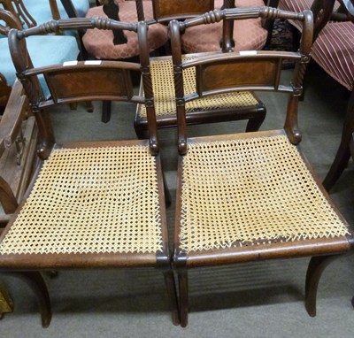 Lot 549 - A set of three Georgian mahogany framed and...