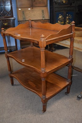 Lot 592 - Victorian serpentine front mahogany three tier...