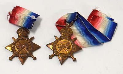 Lot 75 - First world war British 1914-15 star impressed...