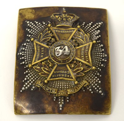 Lot 150 - Victorian officers bi metal cross belt plate...