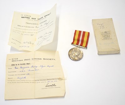 Lot 117 - Voluntary medical service medal impressed to...