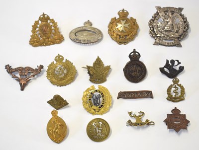 Lot 191 - Quantity of 17x various Canadian cap badges to...