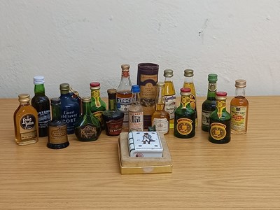 Lot 170 - Eighteen bottles of assorted spirit miniatures...