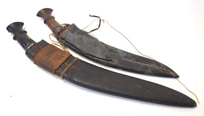 Lot 222 - Two 19th century Indian / Nepalese kukris in...
