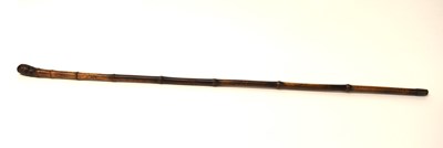 Lot 265 - 19th Century bamboo sword stick with square...
