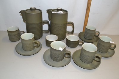 Lot 154 - Denby green coffee set