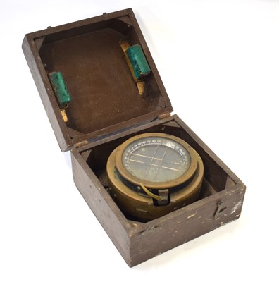 Lot 253 - Second World War British RAF AM gimble compass...