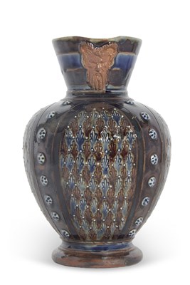 Lot 30 - Early Doulton Lambeth stone ware jug, the...