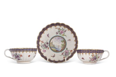 Lot 73 - A Worcester porcelain cup and saucer decorated...