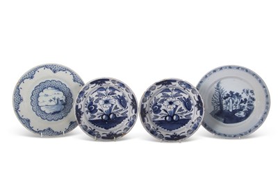 Lot 91 - Two 18th Century Delft plates, probably...