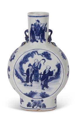 Lot 97 - A large 18th Century Chinese porcelain moon...