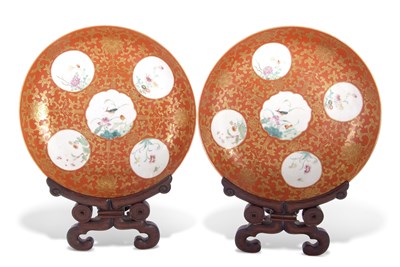 Lot 115 - Two 19th Century Chinese porcelain coral...