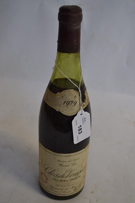 Lot 183 - Clos de Vougeot, 1979 Grand Cru, Bertrand de...