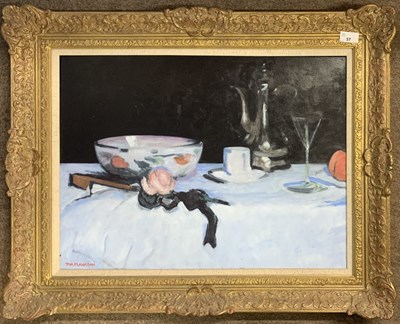 Lot 37 - Tom Flanagan (contemporary), 'Still Life', oil...