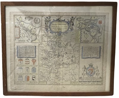Lot 519 - JOHN SPEED: Hand coloured and engraved map of...