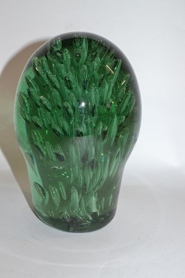 Lot 325 - A large Victorian dump paperweight, green...