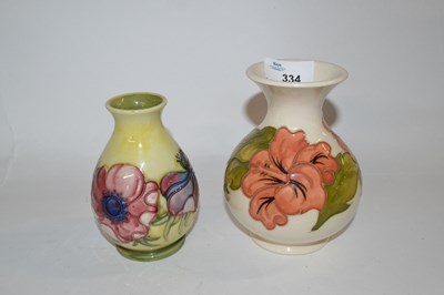 Lot 334 - A Moorcroft vase of small baluster form, the...