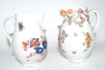 Lot 413 - Two Lowestoft porcelain sparrow beaks, circa...