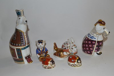 Lot 417 - A Royal Crown Derby group of paperweights...