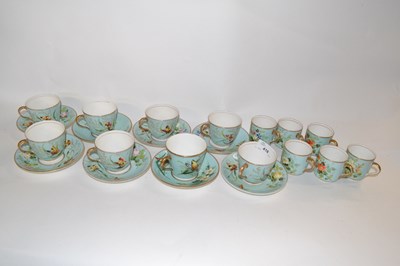 Lot 418 - A 19th Century part tea set, cups and saucers...