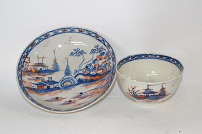 Lot 421 - Liverpool porcelain tea bowl and saucer,...