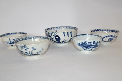 Lot 422 - A group of five English 18th Century porcelain...
