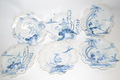 Lot 433 - A group of six shaped Isis Ceramics plates...