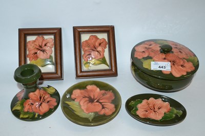 Lot 443 - A group of Moorcroft wares decorated with the...