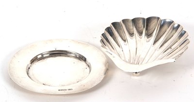Lot 18 - Mixed Lot: Late Victorian silver shell dish,...