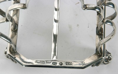 Lot 29 - A large Victorian silver toast rack having six...