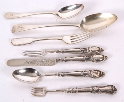 Lot 41 - Mixed Lot:  George III Old English pattern...